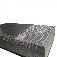 Лист алюминиевый 3х1500х6000, рифление квинтет, марка АМГ2Н2Р в Махачкале цена